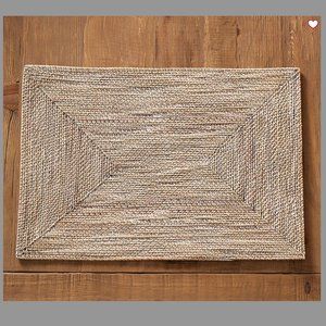 Set of 4 Pottery Barn Tava Handwoven Rattan Placemats